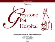 Tablet Screenshot of greystonepethospital.com